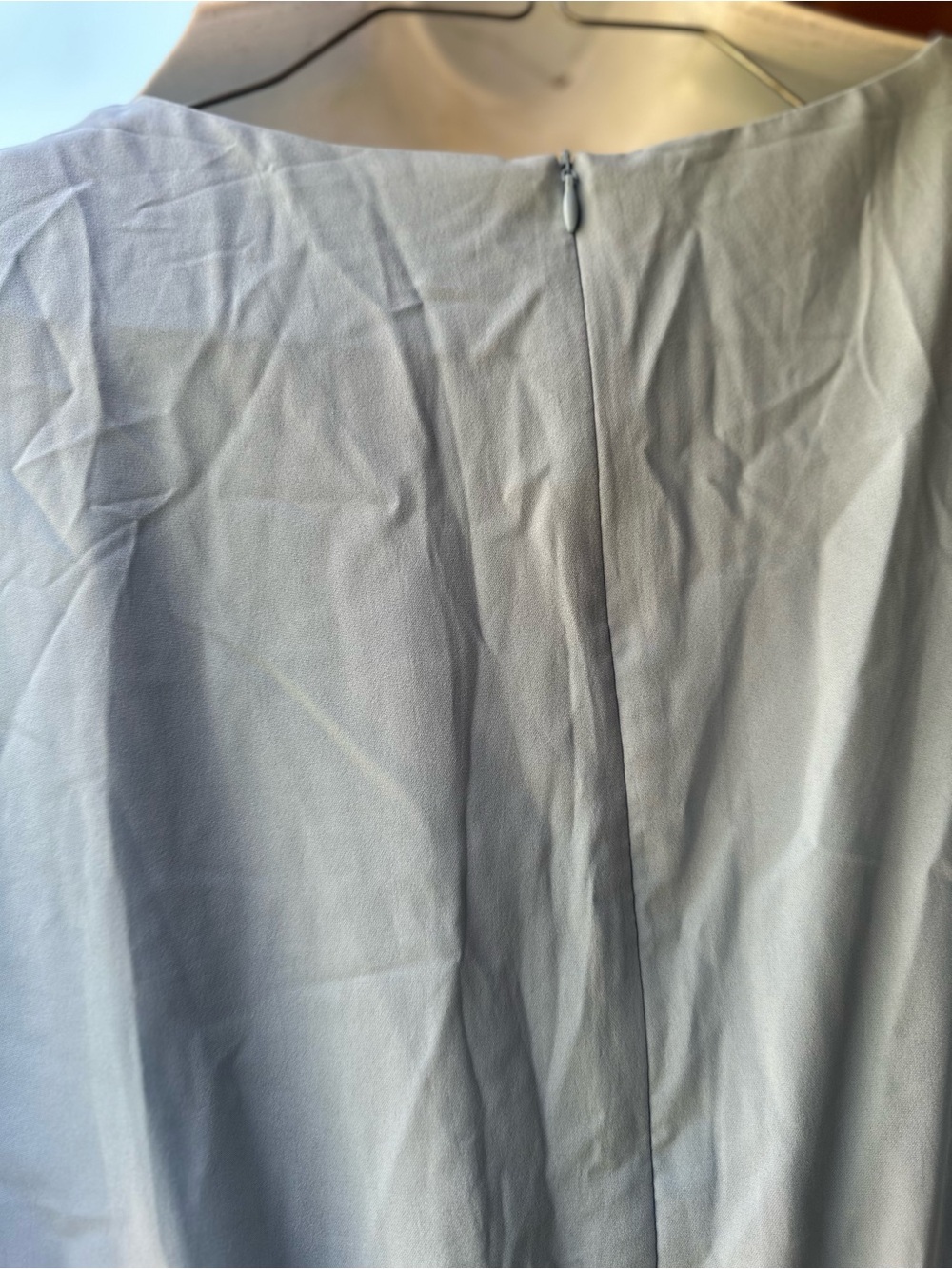 Light Blue V-Neck Ruffle Drawstring Tunic - Picture 5 of 6